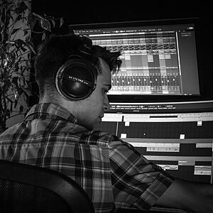 Nicolas Berland taken while working in his studio